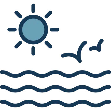 ocean and sun